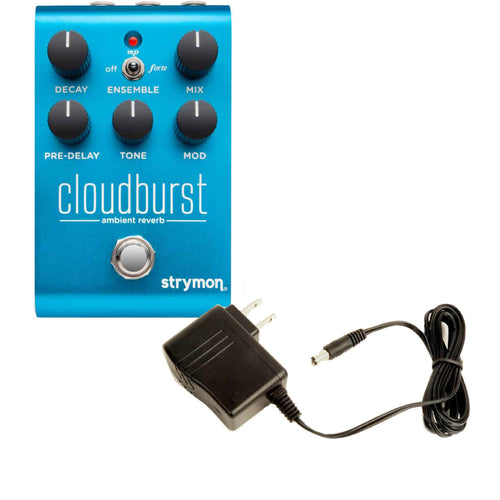 Collage image of the Strymon Cloudburst Ambient Reverb POWER KIT