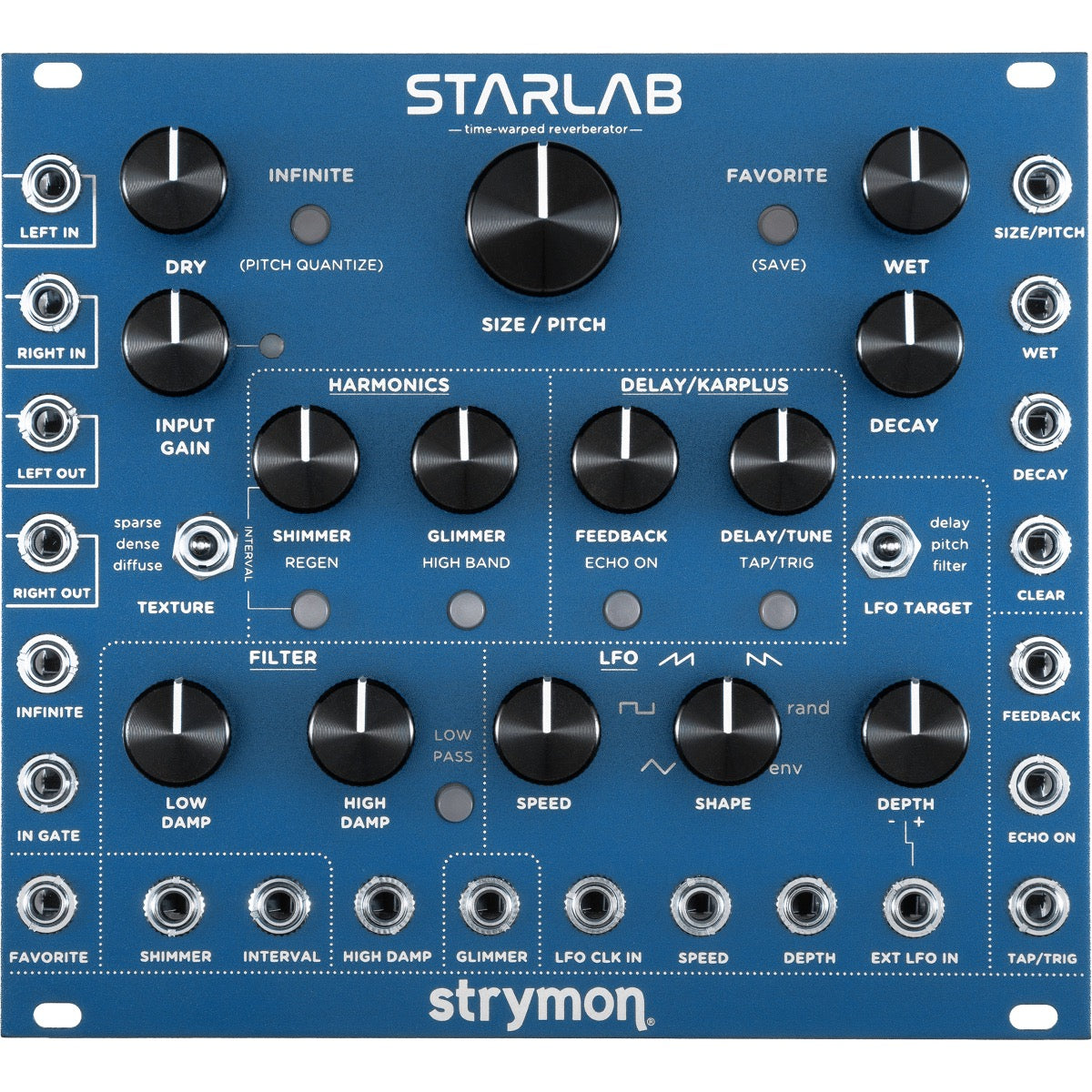 Strymon StarLab Time-Warped Reverberator Effects Module View 1