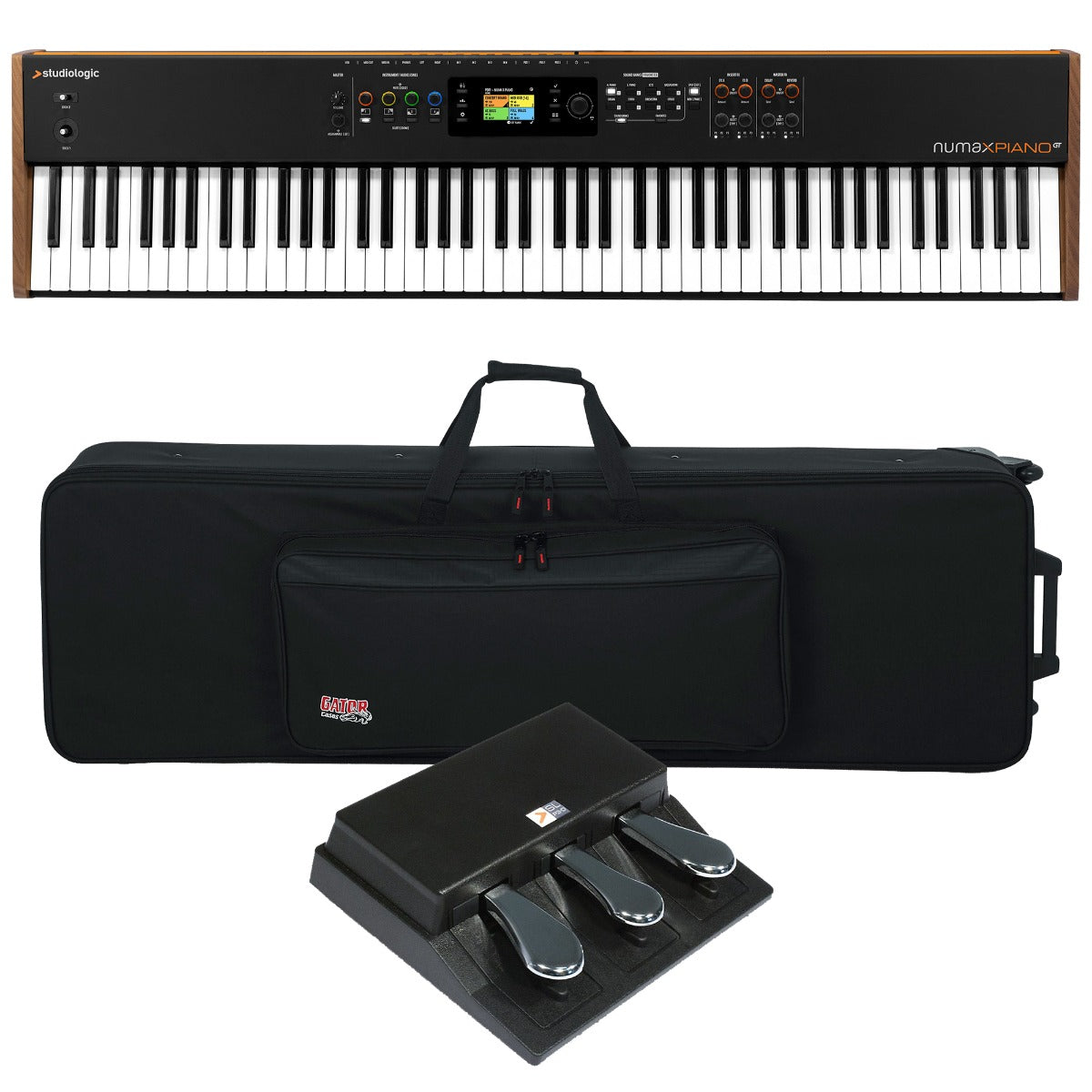 Collage image of the Studiologic Numa X Piano GT Stage Piano CARRY BAG KIT