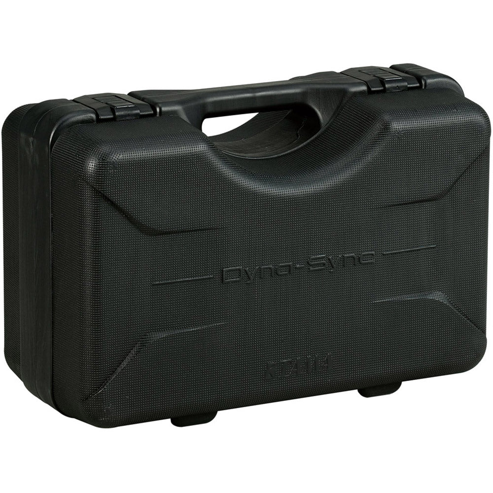 3/4 view of TAMA PCDS1 Dyna-Sync Single Pedal Carrying Case showing front, top and left side