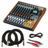 Collage of the components in the Tascam Model 12 Multi-Track Live Recording Console CABLE KIT bundle