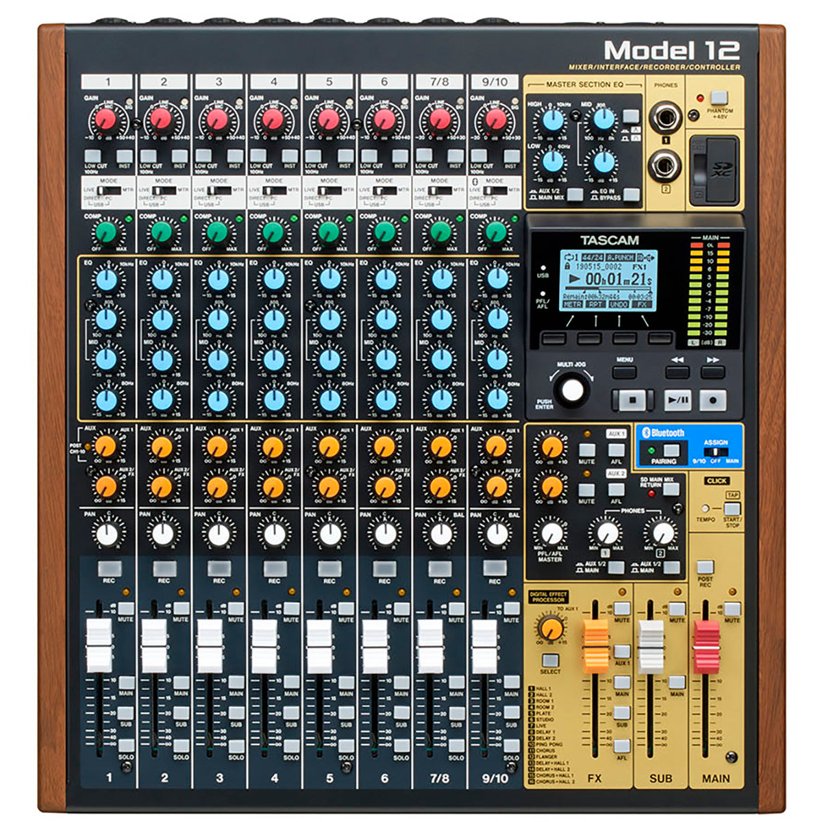 Tascam Model 12 Multi-Track Live Recording Console, View 2