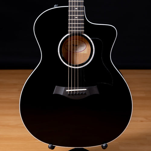 Taylor 214ce-BLK DLX Acoustic-Electric Guitar - Black view 1