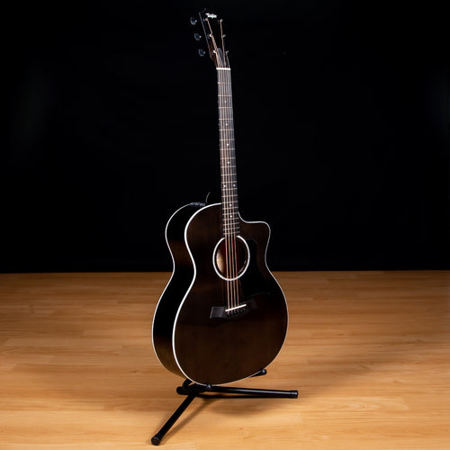 Taylor 214ce DLX LTD Acoustic-Electric Guitar - Trans Grey view 3