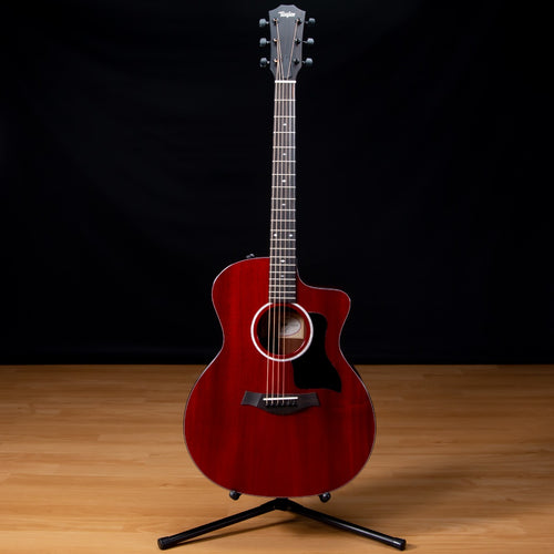 Taylor 224ce DLX LTD Acoustic-Electric Guitar - Trans Red view 2