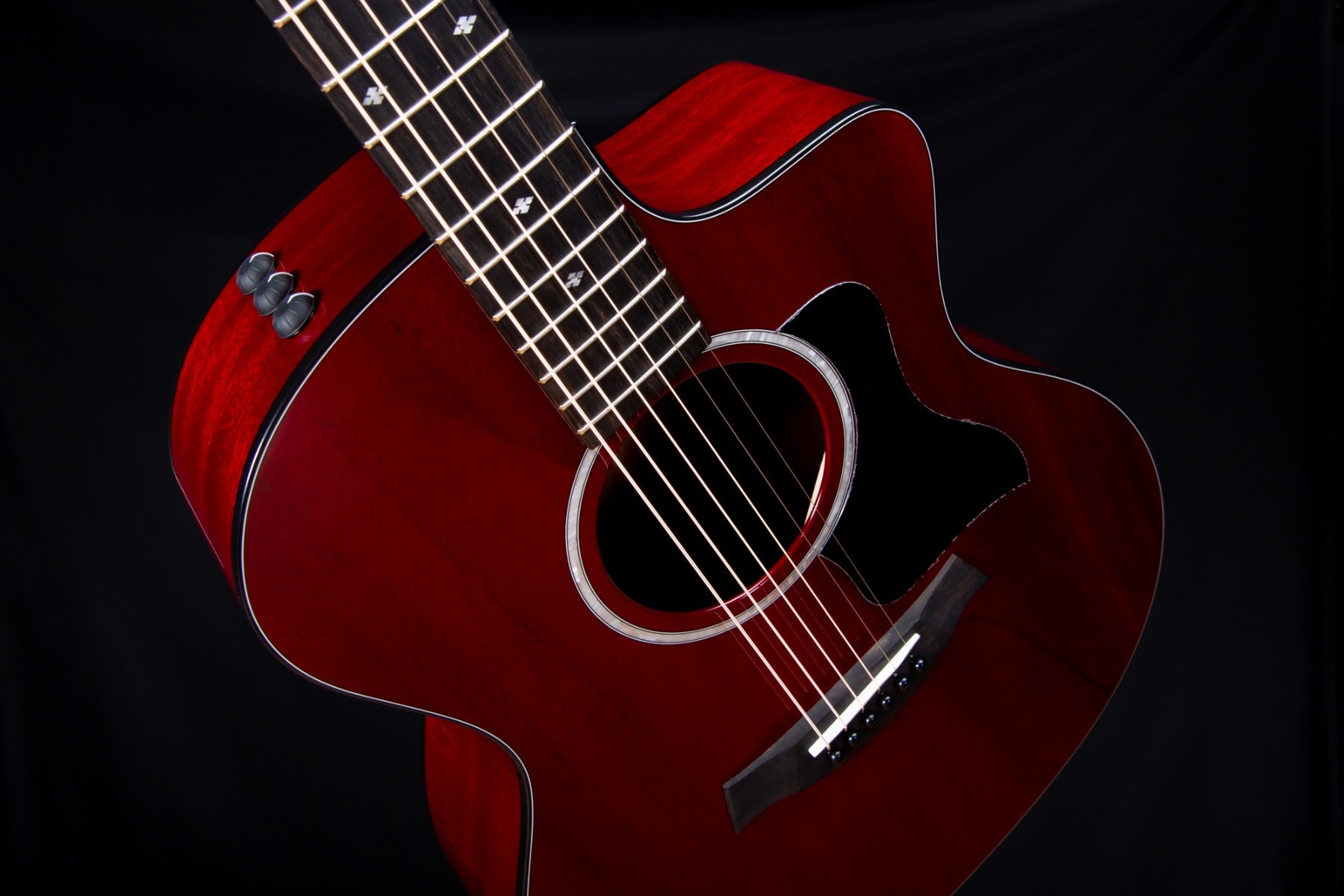 Taylor 224ce DLX LTD Acoustic-Electric Guitar - Trans Red view 7