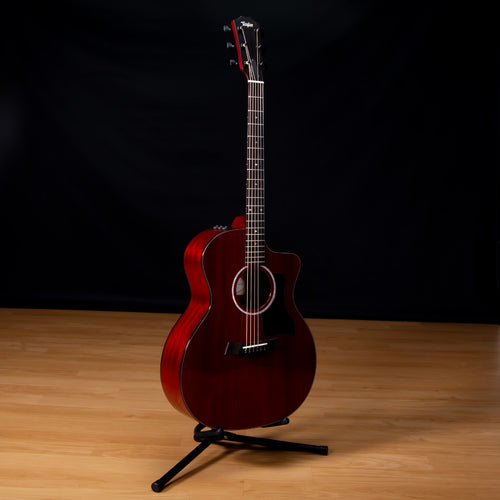 Taylor 224ce DLX LTD Acoustic-Electric Guitar - Trans Red view 3