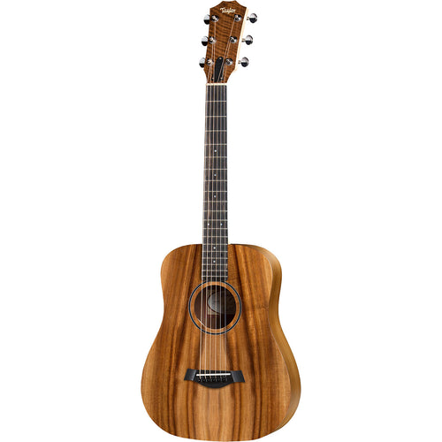 Perspective view of Taylor BTe-Koa Baby Taylor Acoustic-Electric Guitar - Natural showing top and right side