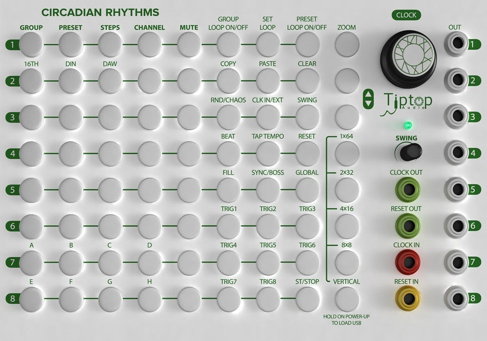 Tiptop Audio Circadian Rhythm Grid Sequencer Module