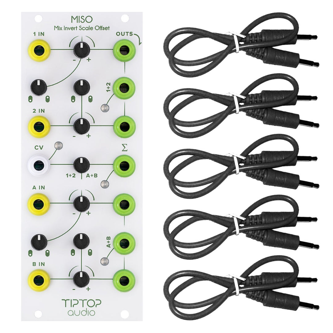 Tiptop Audio MISO Mix, Invert, Scale, Offset Utility Module BLACK CABL