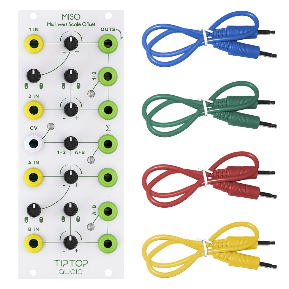 Tiptop Audio MISO Mix, Invert, Scale, Offset Utility Module COLOR CABLE KIT