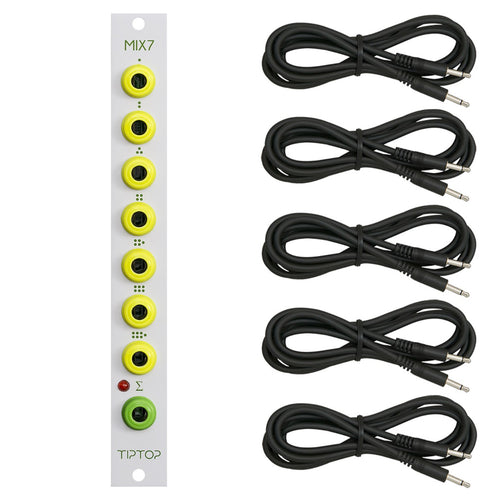 Tiptop Audio MIX7 Seven-Channel Summing Mixer BLACK CABLE KIT