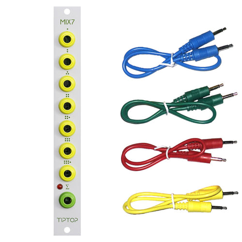 Tiptop Audio MIX7 Seven-Channel Summing Mixer COLOR CABLE KIT