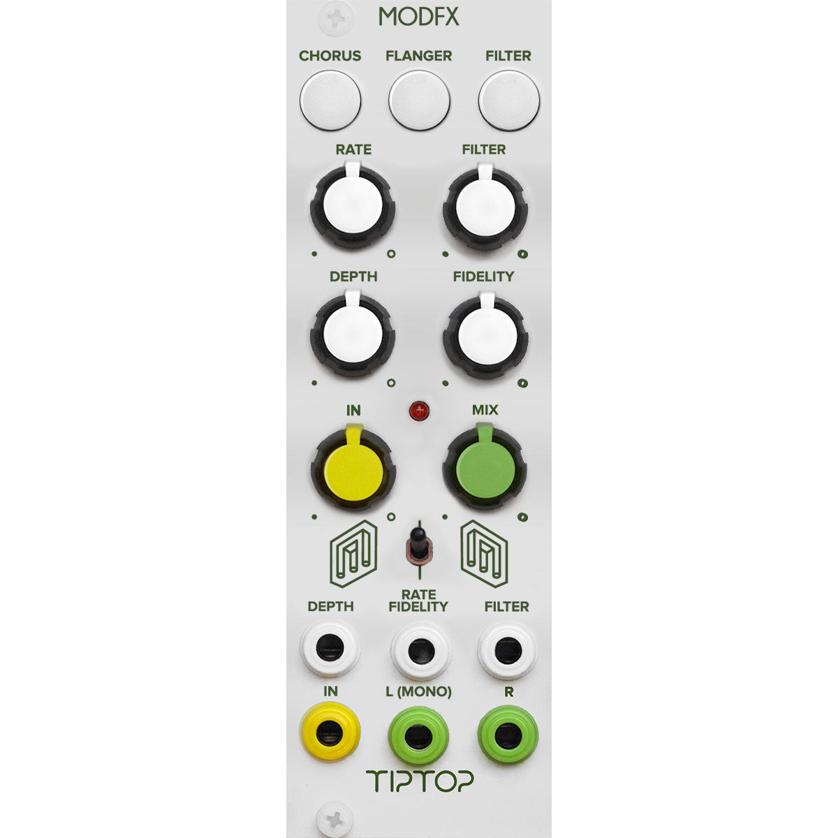 Tiptop Audio ModFX Modulation Effects Module - White Panel View 1