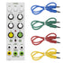 Bundle collage image showing Tiptop Audio ZVERB Reverb Effects Module - White Panel COLOR CABLE KIT bundle