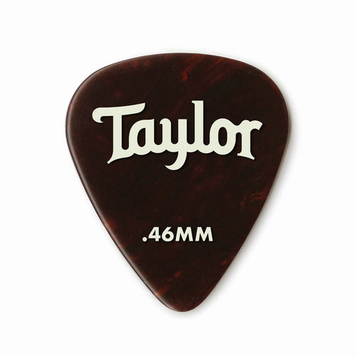 Taylor Celluloid 351 Guitar Picks, Tortoise Shell 0.46mm - 12pk 
