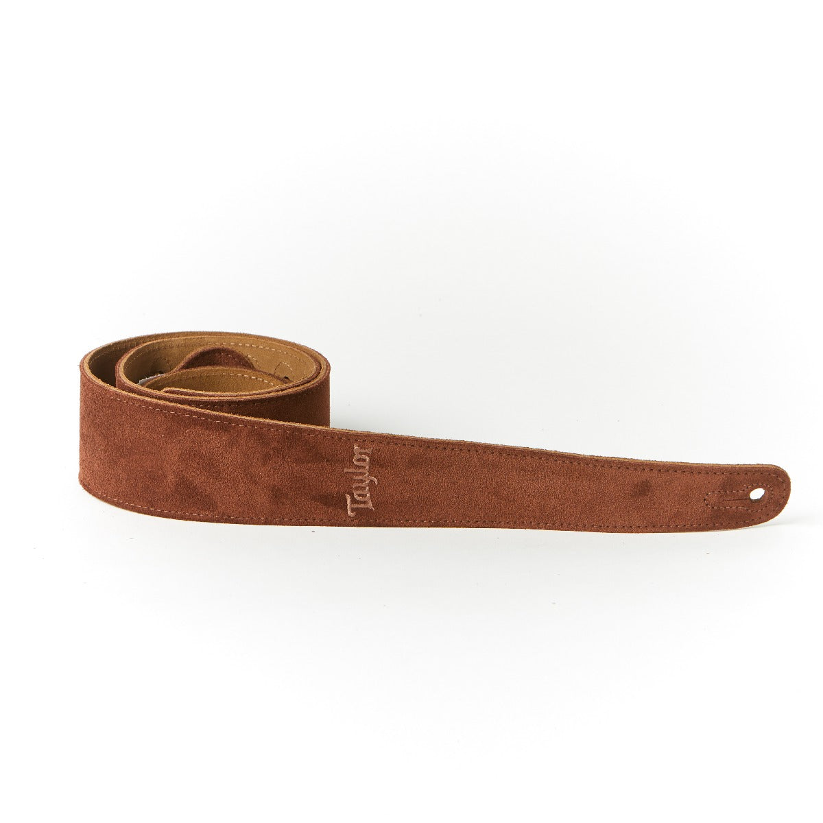 Taylor 2.5" Embroidered Suede Strap - Chocolate 