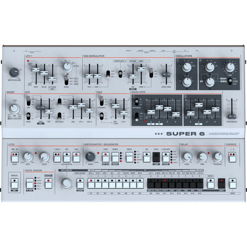 UDO Audio Super 6 Desktop 12-Voice Polyphonic Synthesizer View 1