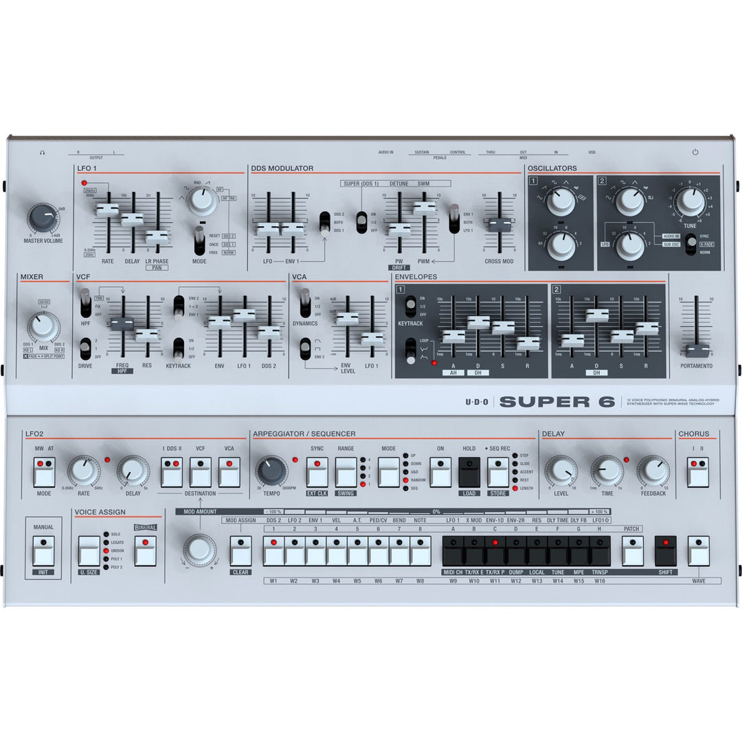 UDO Audio Super 6 Desktop 12-Voice Polyphonic Synthesizer – Kraft Music