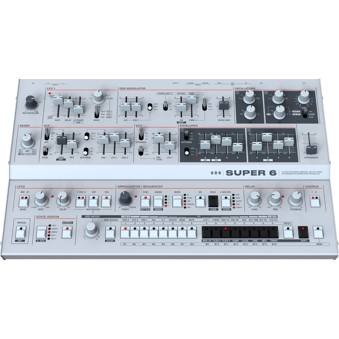 UDO Audio Super 6 Desktop 12-Voice Polyphonic Synthesizer – Kraft Music