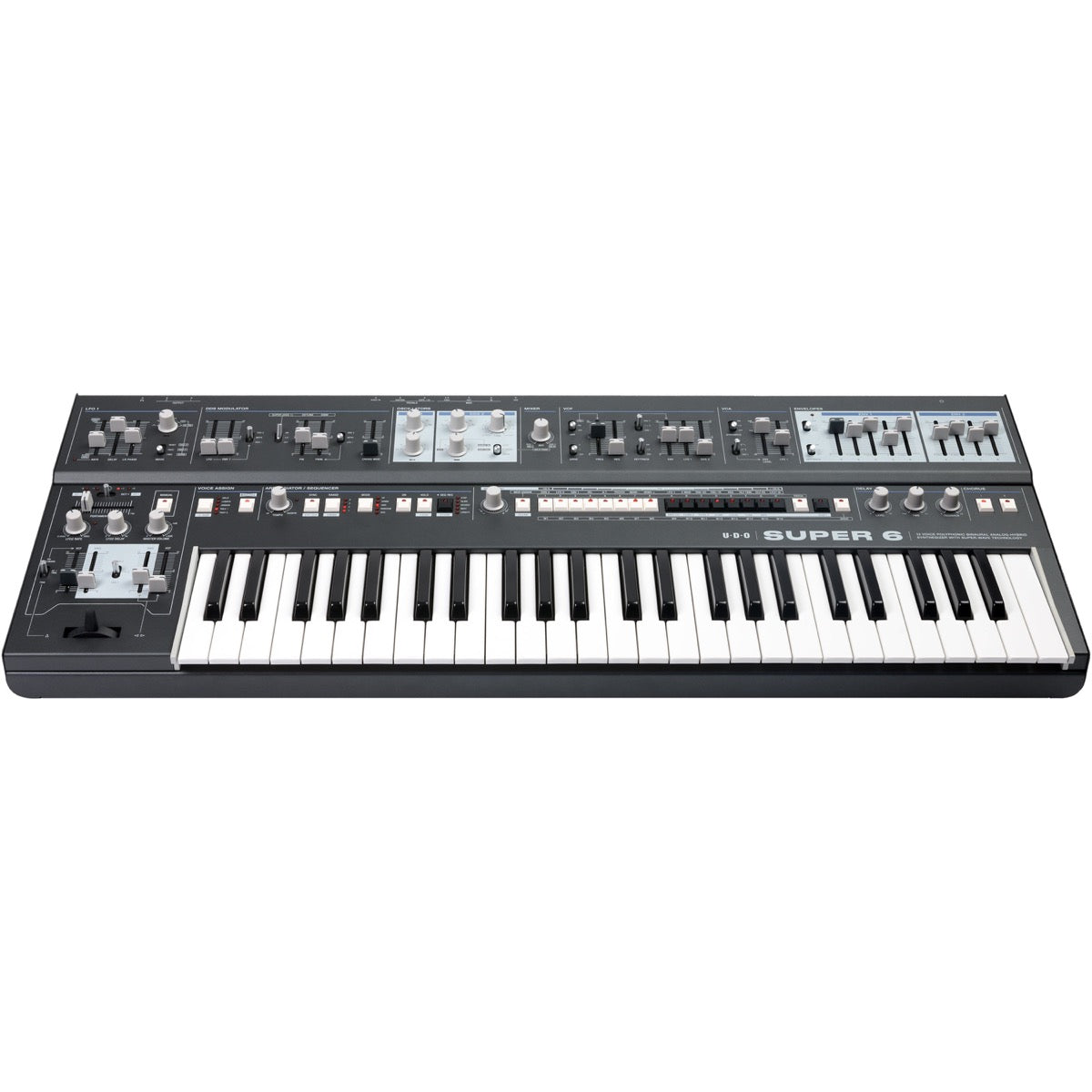 UDO Audio Super 6 12-Voice Polyphonic Keyboard Synthesizer - Black View 3