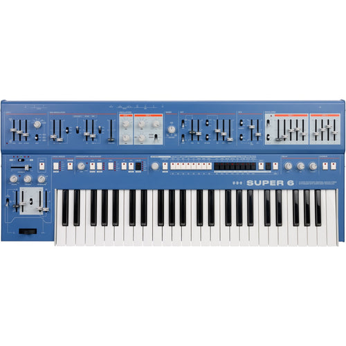 UDO Audio Super 6 12-Voice Polyphonic Keyboard Synthesizer - Blue View 1