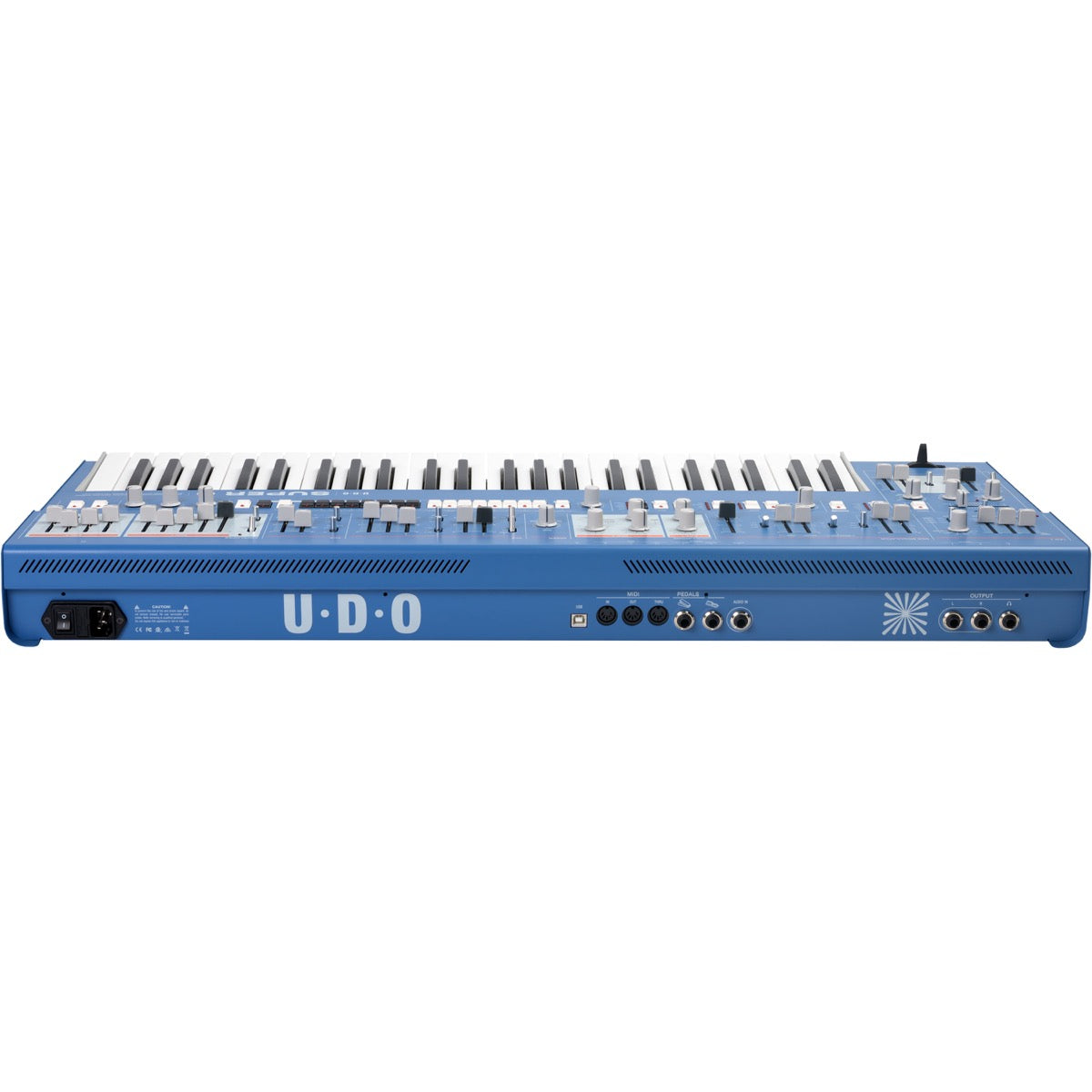 UDO Audio Super 6 12-Voice Polyphonic Keyboard Synthesizer - Blue View 2