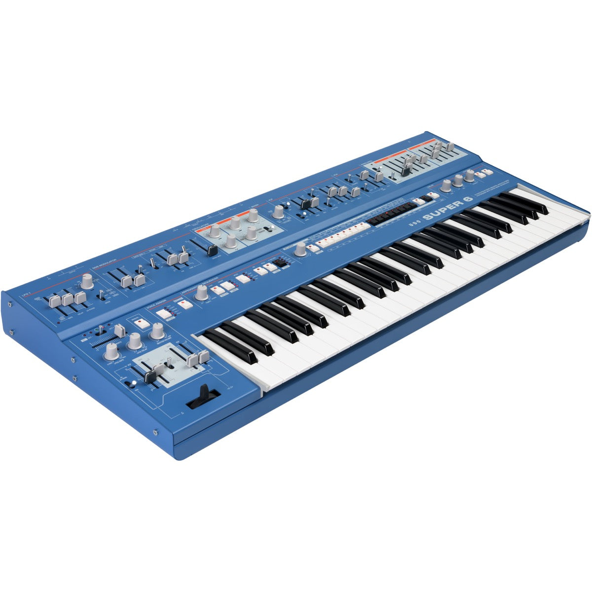 UDO Audio Super 6 12-Voice Polyphonic Keyboard Synthesizer - Blue View 4