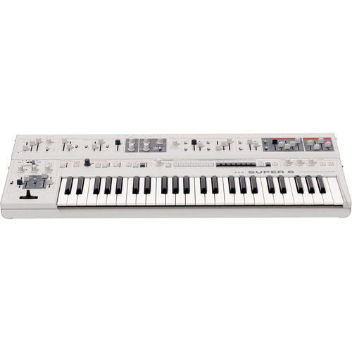 UDO Audio Super 6 12-Voice Polyphonic Keyboard Synthesizer - White View 2