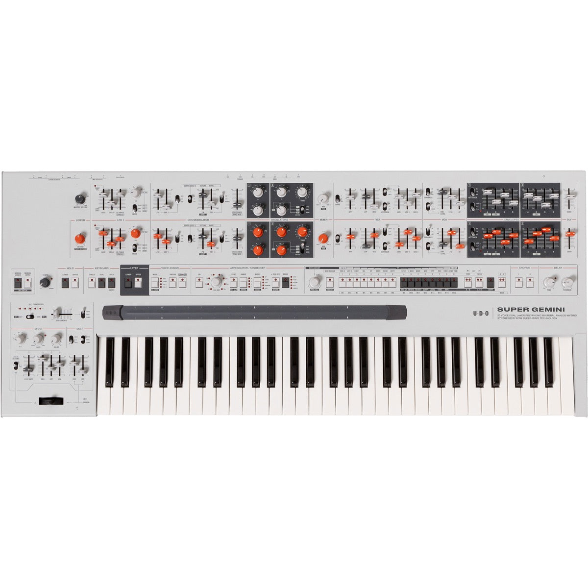 UDO Audio Super Gemini 20-Voice Bi-Timbral Keyboard Synthesizer