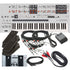 Collage showing components in UDO Audio Super Gemini 20-Voice Bi-Timbral Keyboard Synthesizer CABLE KIT