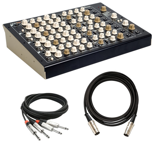 Collage showing components in Vermona PERfourMER MKII Quad Analog Synthesizer CABLE KIT
