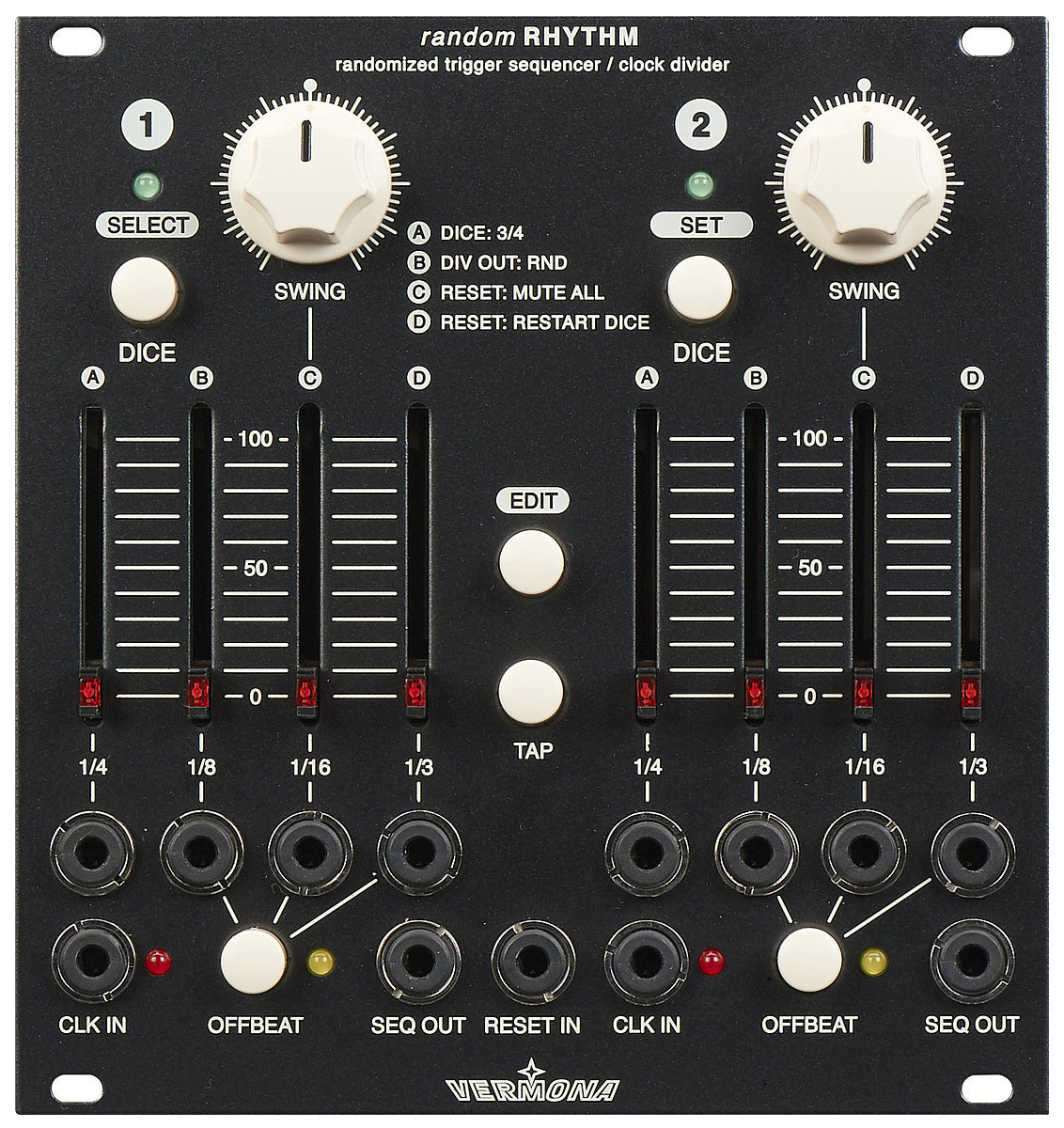 Vermona randomRHYTHM Trigger Sequencer Eurorack Module