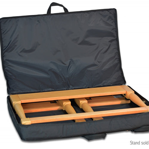 Open angle view of Viscount Legend Wooden Stand Bag with stand (stand sold separately)