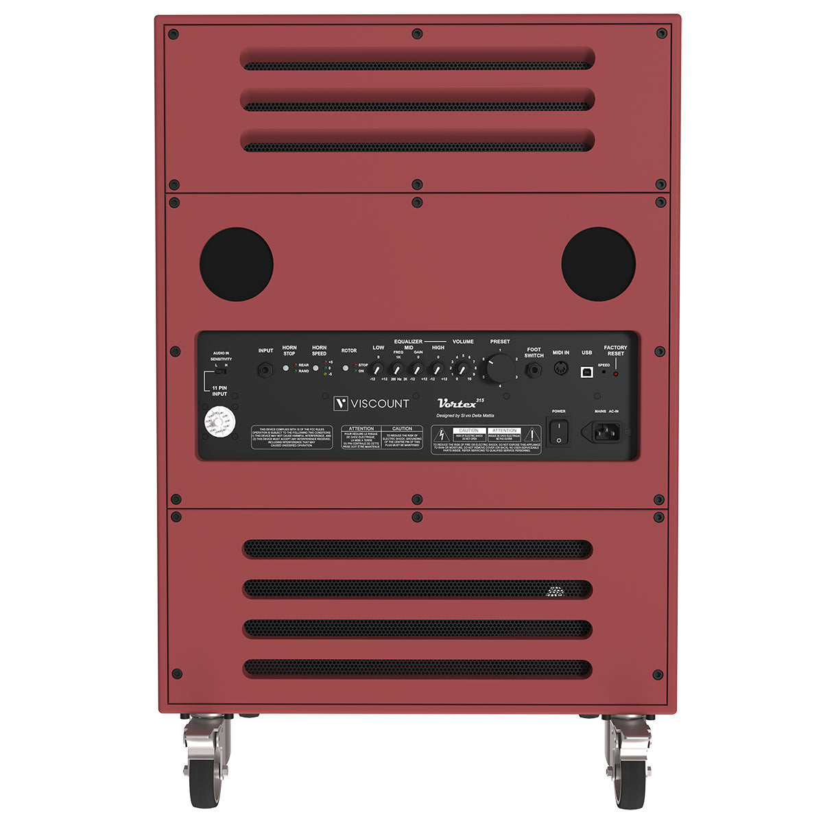 Viscount Legend VORTEX 315 Rotary Keyboard Amplifier -  Red Walnut, View 2