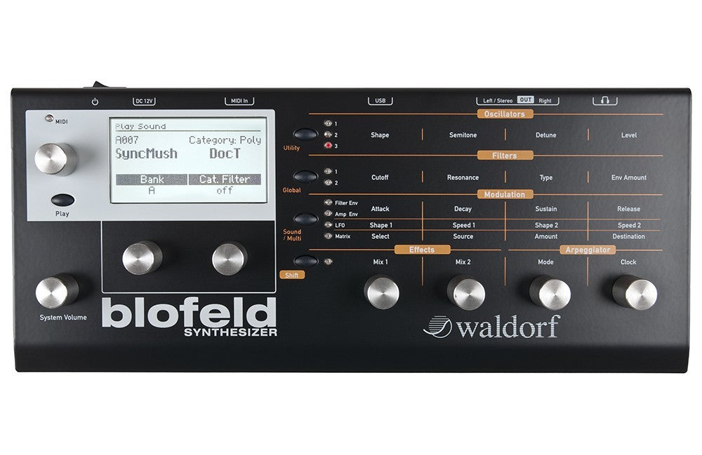 Waldorf Blofeld Desktop Synthesizer Module - Black / Shadow Edition