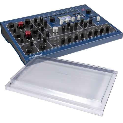 Collage showing components in Waldorf M Desktop Wavetable Synthesizer DECKSAVER KIT