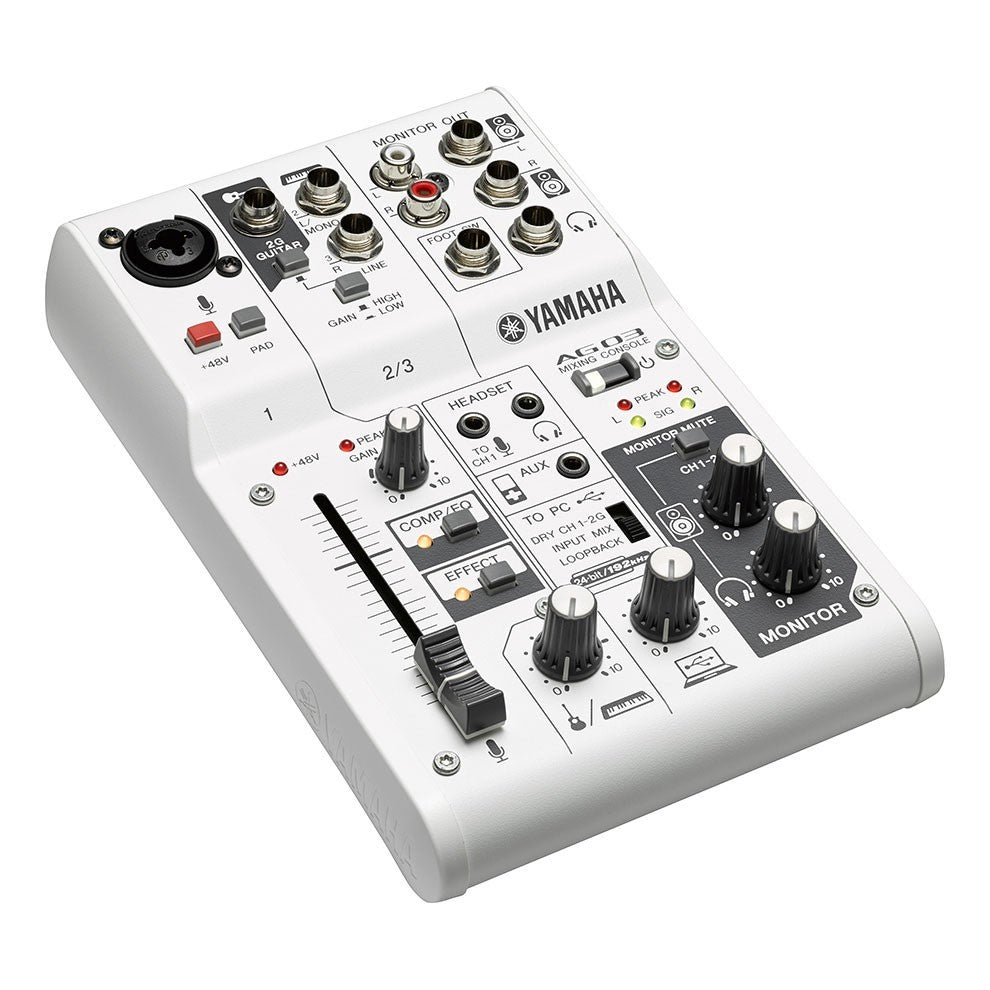 Yamaha AG03 Three Channel Mixer and USB Audio Interface PODCASTING PAK –  Kraft Music