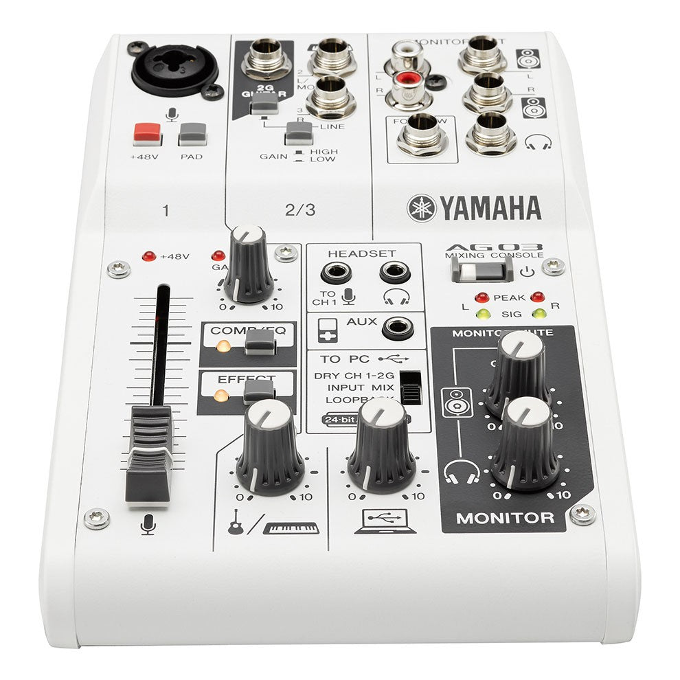 Yamaha AG03 Three Channel Mixer and USB Audio Interface WEBCAST BUNDLE