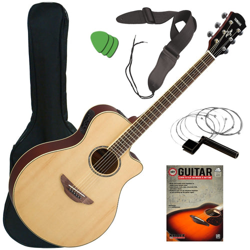 Yamaha APX600 Acoustic-Electric Guitar - Natural GUITAR ESSENTIALS BUNDLE