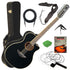 Yamaha APX700II-12 Acoustic-Electric Guitar - Black STAGE ESSENTIALS BUNDLE