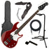 Collage image of the Yamaha BB234 Electric Bass Guitar - Raspberry Red BASS ESSENTIALS BUNDLE
