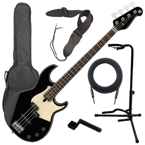 Collage image of the Yamaha BB434 Electric Bass Guitar - Black BASS ESSENTIALS BUNDLE