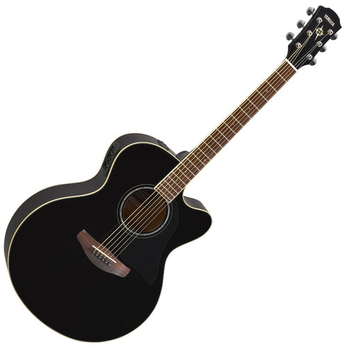 Yamaha CPX600 Acoustic-Electric Guitar - Black STAGE ESSENTIALS BUNDLE