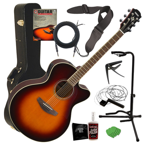 Yamaha CPX600 Acoustic-Electric Guitar - Sunburst COMPLETE GUITAR BUNDLE