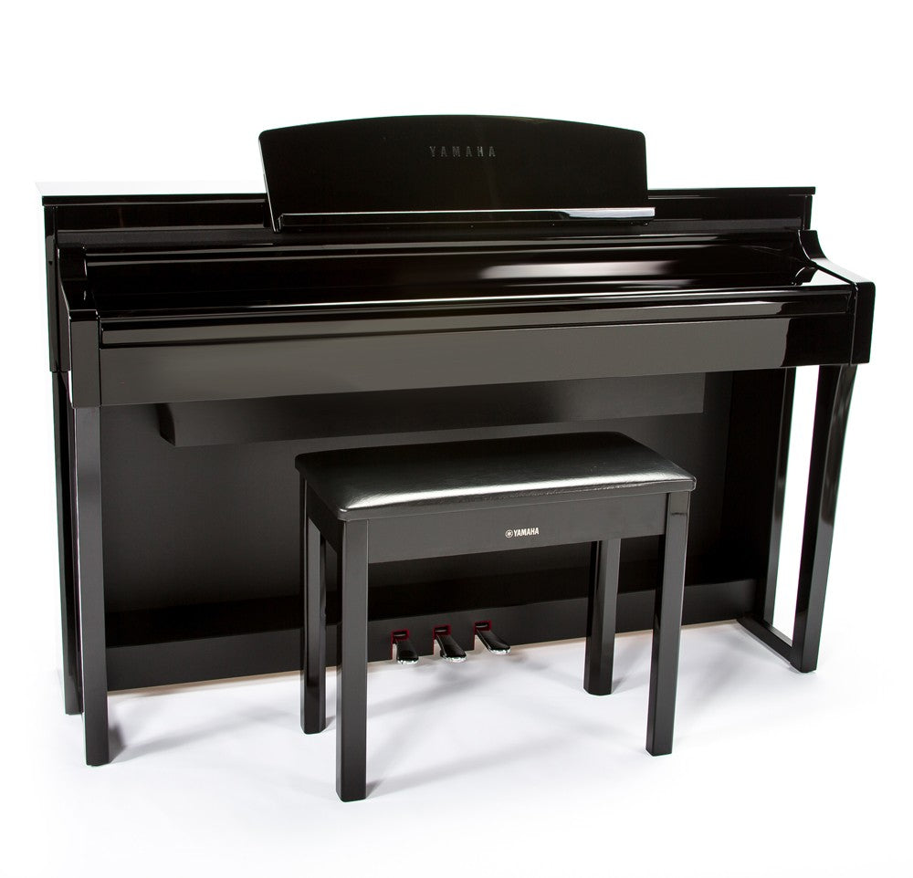 Yamaha Clavinova CSP-170 Digital Piano - Polished Ebony - Key Cover Closed