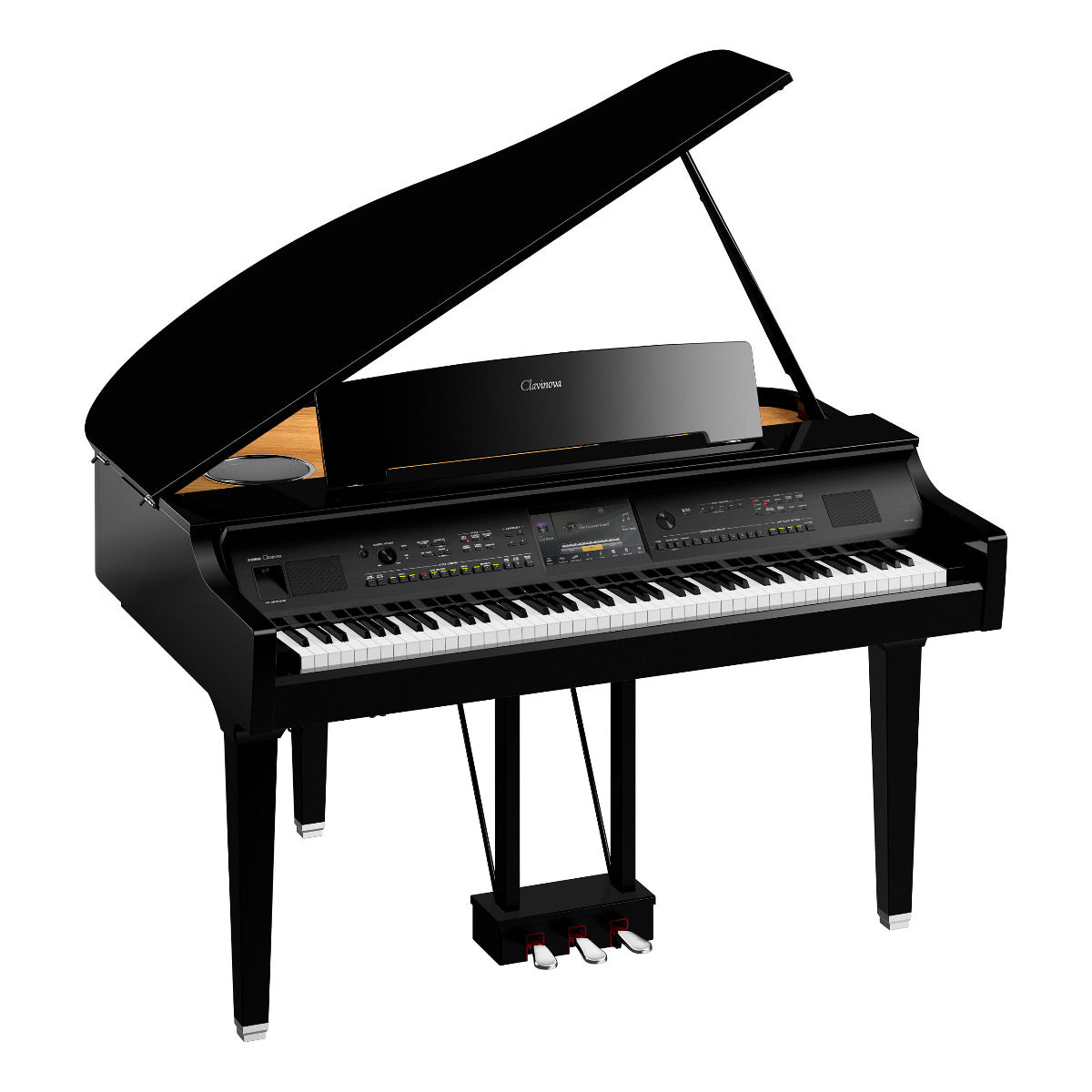 Yamaha Clavinova CVP-809GP Digital Piano - Polished Ebony - Right angle