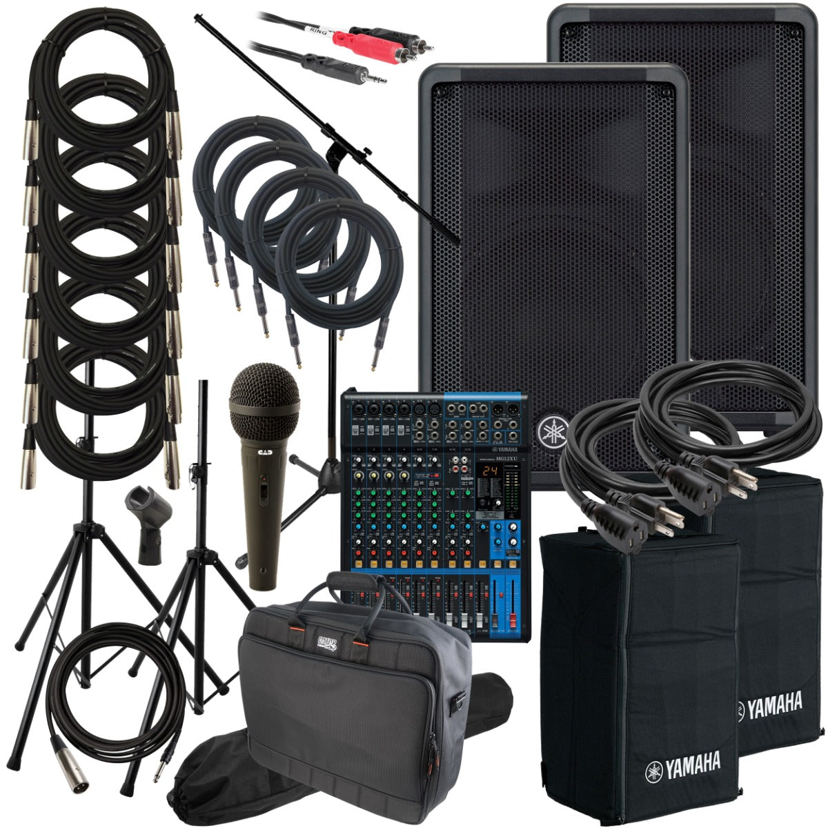 Yamaha DBR10 Powered PA Speaker COMPLETE AUDIO BUNDLE Yamaha DBR10 Powered PA Speaker COMPLETE AUDIO BUNDLE