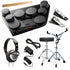 Collage of everything included with the Yamaha DD-75 Digital Drum Kit with Power Adapter COMPLETE DRUM BUNDLE