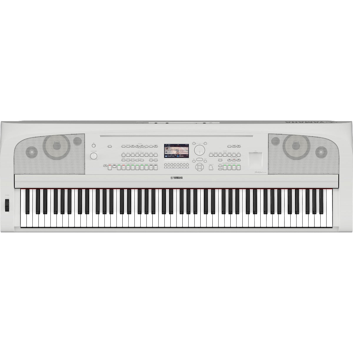 Top view of Yamaha DGX-670 Portable Grand Digital Piano - White